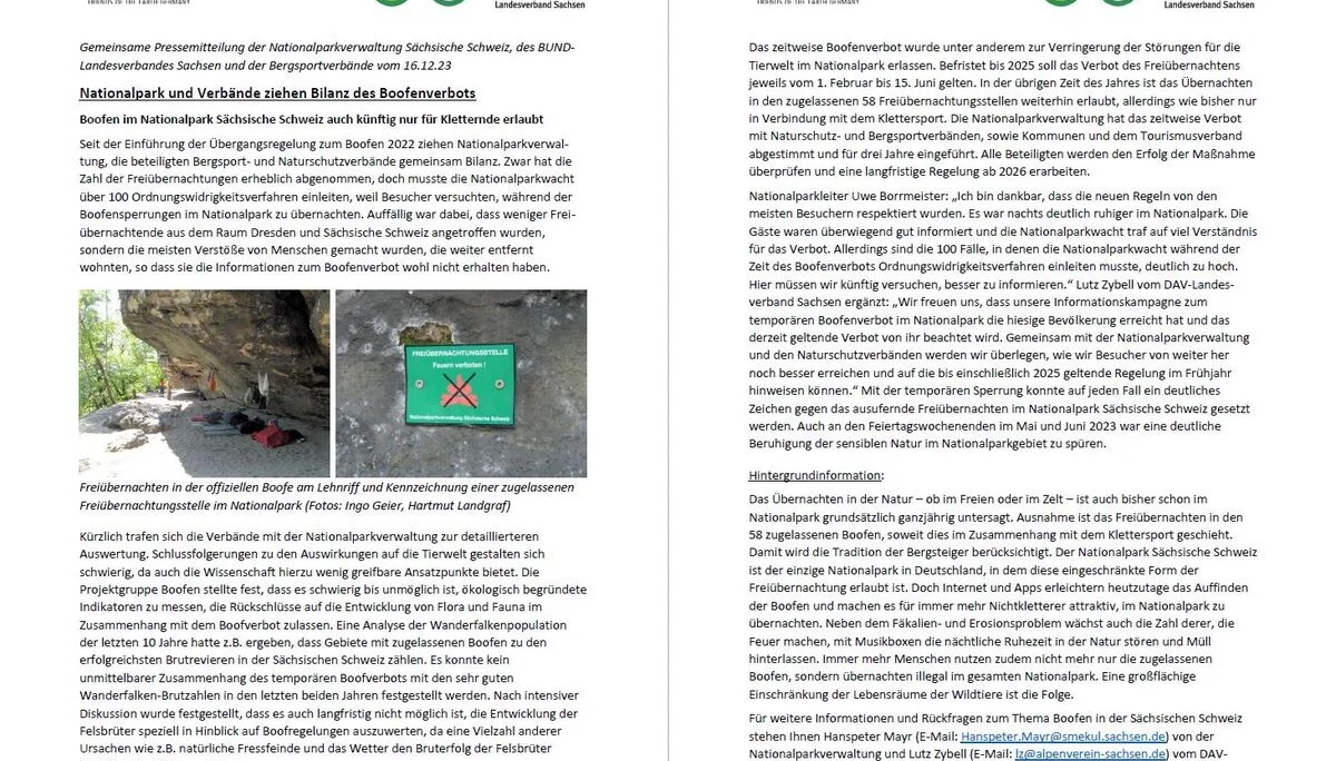 Pressemitteilung vom 16.12.2023 | © DAV Sachsen